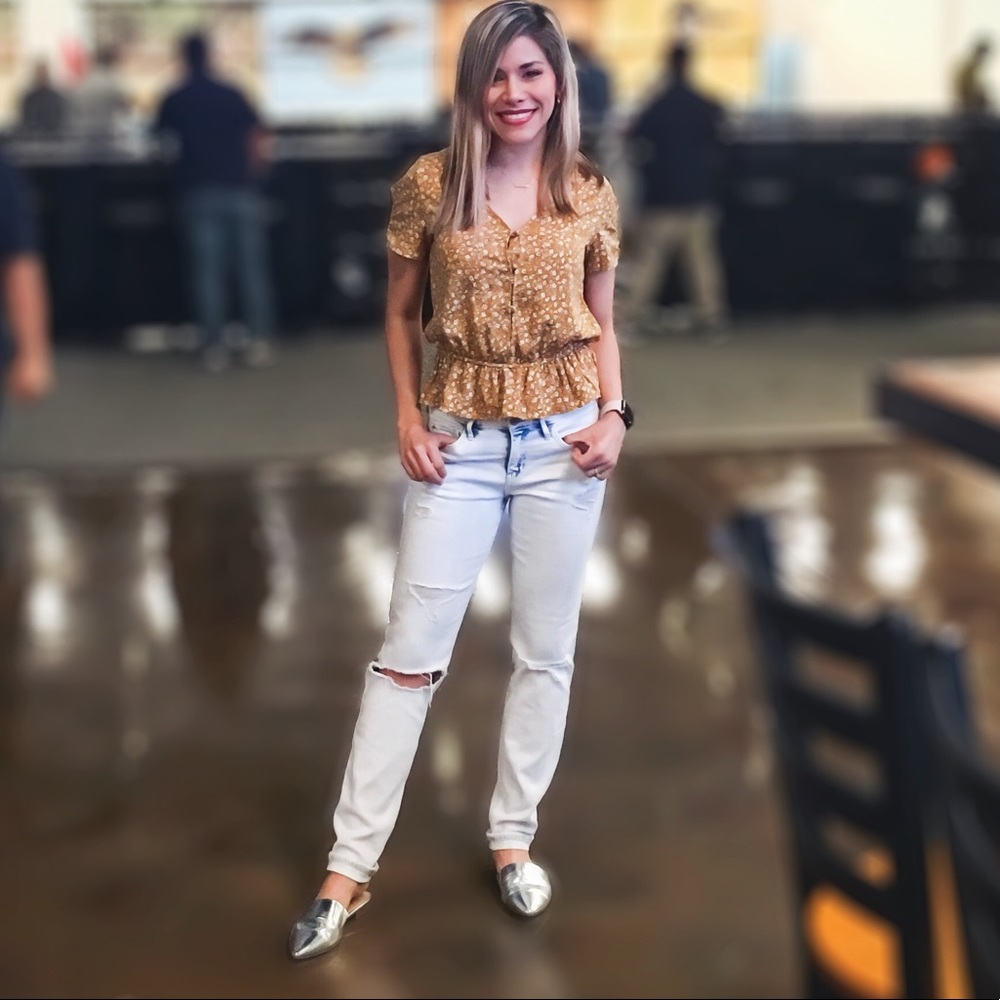 Floral yellow-mustard Blouse